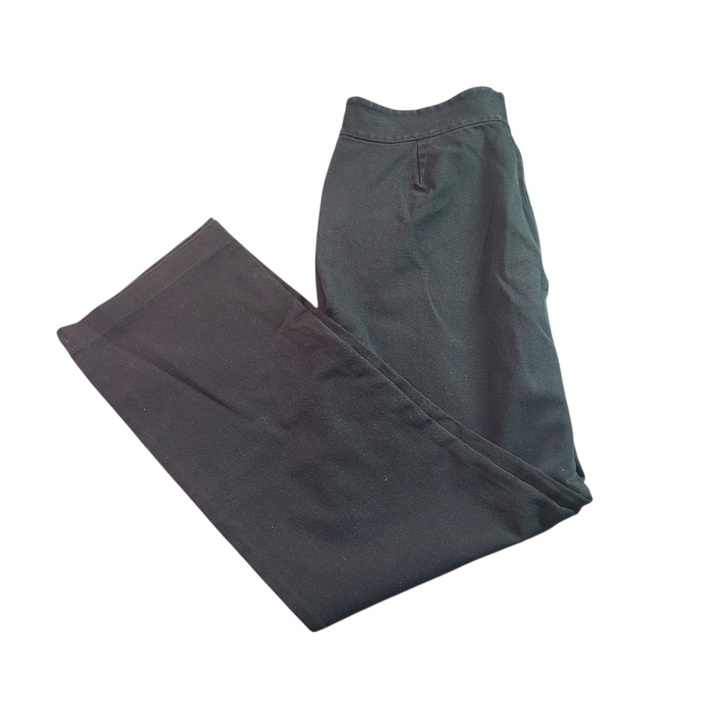 Lauren Ralph Lauren Black Slim Leg Dress Pants Women Size 10 Zip Pockets Stretch